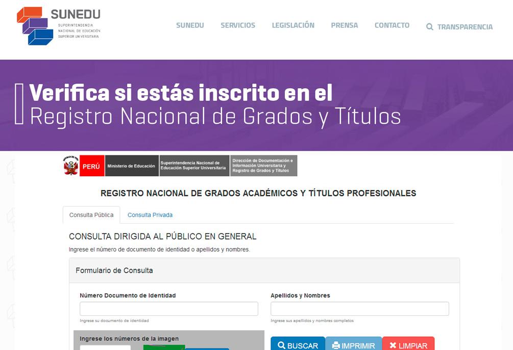 VerificaciÃ³n de grados y tÃ­tulos.